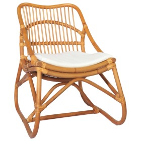 Silla de ratán lino marrón claro de , Sillones - Ref: Foro24-325483, Precio: 176,14 €, Descuento: %