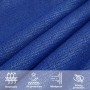 Toldo de vela cuadrado HDPE azul 160 g/m² 6x6 m