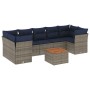 Set de sofás de jardín y cojines 8 piezas ratán sintético gris by , Garden sets - Ref: Foro24-3255844, Price: 596,17 €, Disco...