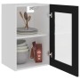 Schwarzer Hängeschrank aus Sperrholz und Glas, 40 x 31 x 60 cm von vidaXL, Küchenschränke - Ref: Foro24-802506, Preis: 54,97 ...