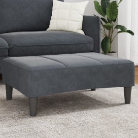 Reposapiés de terciopelo gris oscuro 77x55x31 cm de , Otomanas - Ref: Foro24-4007376, Precio: 68,23 €, Descuento: %