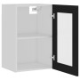 Schwarzer Hängeschrank aus Sperrholz und Glas, 40 x 31 x 60 cm von vidaXL, Küchenschränke - Ref: Foro24-802506, Preis: 54,97 ...