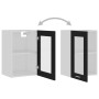 Schwarzer Hängeschrank aus Sperrholz und Glas, 40 x 31 x 60 cm von vidaXL, Küchenschränke - Ref: Foro24-802506, Preis: 54,97 ...