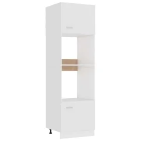 Weißer Mikrowellenschrank aus Sperrholz, 60 x 57 x 207 cm von vidaXL, Küchenschränke - Ref: Foro24-802546, Preis: 201,55 €, R...