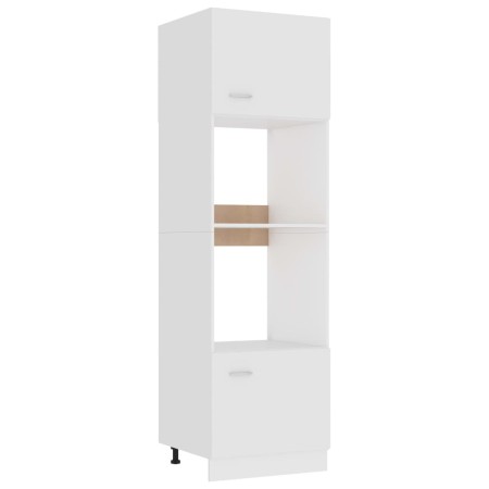 Armario de microondas madera contrachapada blanco 60x57x207 cm de vidaXL, Armarios de cocina - Ref: Foro24-802546, Precio: 21...