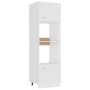 Armario de microondas madera contrachapada blanco 60x57x207 cm de vidaXL, Armarios de cocina - Ref: Foro24-802546, Precio: 21...