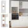 Weißer Mikrowellenschrank aus Sperrholz, 60 x 57 x 207 cm von vidaXL, Küchenschränke - Ref: Foro24-802546, Preis: 201,55 €, R...