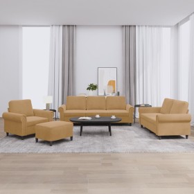 Juego de sofás con cojines 4 piezas terciopelo marrón von , Sofas - Ref: Foro24-3202187, Preis: 828,67 €, Rabatt: %