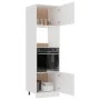 White plywood microwave cabinet 60x57x207 cm by vidaXL, Kitchen cabinets - Ref: Foro24-802546, Price: 201,55 €, Discount: %