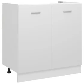 Under-sink cabinet in white engineered wood, 80x46x81.5 cm by vidaXL, Kitchen cabinets - Ref: Foro24-801196, Price: 73,94 €, ...