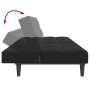 Sofá cama de 2 plazas con taburete terciopelo negro de , Sofás - Ref: Foro24-3258113, Precio: 276,81 €