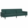 Sofá cama de 2 plazas con taburete terciopelo verde oscuro by , Sofas - Ref: Foro24-3258118, Price: 336,27 €, Discount: %