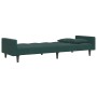 Sofá cama de 2 plazas con taburete terciopelo verde oscuro by , Sofas - Ref: Foro24-3258118, Price: 336,27 €, Discount: %