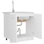 Under-sink cabinet in white engineered wood, 80x46x81.5 cm by vidaXL, Kitchen cabinets - Ref: Foro24-801196, Price: 73,40 €, ...