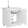 Untertischschrank aus Holz weißes Ingenieurholz 80x46x81,5 cm von vidaXL, Küchenschränke - Ref: Foro24-801196, Preis: 73,40 €...