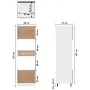 Weißer Mikrowellenschrank aus Sperrholz, 60 x 57 x 207 cm von vidaXL, Küchenschränke - Ref: Foro24-802546, Preis: 201,55 €, R...