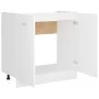 Untertischschrank aus Holz weißes Ingenieurholz 80x46x81,5 cm von vidaXL, Küchenschränke - Ref: Foro24-801196, Preis: 71,80 €...