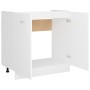 Untertischschrank aus Holz weißes Ingenieurholz 80x46x81,5 cm von vidaXL, Küchenschränke - Ref: Foro24-801196, Preis: 73,40 €...
