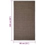 Alfombra de sisal natural marrón 80x150 cm by , Rugs - Ref: Foro24-136341, Price: 57,23 €, Discount: %