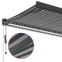 Toldo retráctil aluminio y tela gris antracita y blanco 4x3 m von , Markisen - Ref: Foro24-3216140, Preis: 783,54 €, Rabatt: %