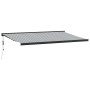 Toldo retráctil aluminio y tela gris antracita y blanco 5x3 m by , Awnings - Ref: Foro24-3216142, Price: 750,24 €, Discount: %