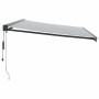 Toldo retráctil aluminio y tela gris antracita y blanco 5x3 m by , Awnings - Ref: Foro24-3216142, Price: 750,24 €, Discount: %