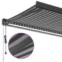 Toldo retráctil aluminio y tela gris antracita y blanco 5x3 m by , Awnings - Ref: Foro24-3216142, Price: 750,24 €, Discount: %