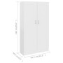 Engineered wood bookcase white 82.5x30.5x150 cm by vidaXL, Bookcases and shelves - Ref: Foro24-802723, Price: 141,03 €, Disco...