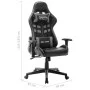 Silla de gaming de cuero sintético negro y gris de vidaXL, Sillones para videojuegos - Ref: Foro24-20506, Precio: 179,30 €, D...