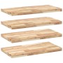 Estantes flotantes 4 uds madera acacia sin tratar 80x40x4 cm von , Regale und Regale - Ref: Foro24-3279478, Preis: 241,62 €, ...