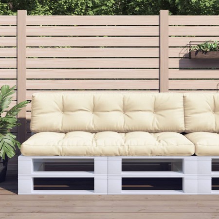 Cojines para sofá de palets 2 unidades tela crema by , Cushions for chairs and sofas - Ref: Foro24-360823, Price: 73,52 €, Di...