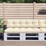 Cojines para sofá de palets 2 unidades tela crema by , Cushions for chairs and sofas - Ref: Foro24-360823, Price: 73,52 €, Di...