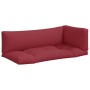 Cojines para palets 3 unidades tela rojo tinto von , Kissen für Stühle und Sofas - Ref: Foro24-360953, Preis: 75,40 €, Rabatt: %
