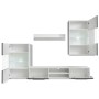 Vitrina de pared de TV iluminación LED 4 pzas negro alto brillo von , TV-Möbel - Ref: Foro24-242573, Preis: 460,39 €, Rabatt: %