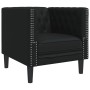Sillón Chesterfield de cuero artificial negro by , Sofas - Ref: Foro24-372652, Price: 165,58 €, Discount: %