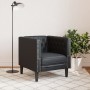 Sillón Chesterfield de cuero artificial negro by , Sofas - Ref: Foro24-372652, Price: 165,58 €, Discount: %