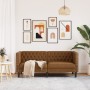 Sofá Chesterfield de 2 plazas piel de ante sintético marrón de , Sofás - Ref: Foro24-372665, Precio: 275,67 €
