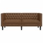 Sofá Chesterfield de 2 plazas piel de ante sintético marrón von , Sofas - Ref: Foro24-372665, Preis: 273,35 €, Rabatt: %