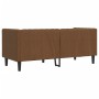 Sofá Chesterfield de 2 plazas piel de ante sintético marrón de , Sofás - Ref: Foro24-372665, Precio: 275,67 €