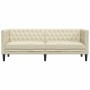 Sofá Chesterfield de 3 plazas cuero artificial blanco crema von , Sofas - Ref: Foro24-372667, Preis: 277,15 €, Rabatt: %