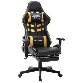 Gaming chair with footrest black and gold synthetic leather by vidaXL, Gaming chairs - Ref: Foro24-20512, Price: 188,48 €, Di...