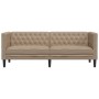 Sofá Chesterfield de 3 plazas cuero artificial marrón capuchino by , Sofas - Ref: Foro24-372671, Price: 318,90 €, Discount: %