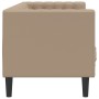 Sofá Chesterfield de 3 plazas cuero artificial marrón capuchino by , Sofas - Ref: Foro24-372671, Price: 318,90 €, Discount: %