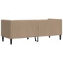 Sofá Chesterfield de 3 plazas cuero artificial marrón capuchino by , Sofas - Ref: Foro24-372671, Price: 318,90 €, Discount: %