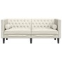 Sofá Chesterfield 2 plazas con cojines terciopelo blanco crema by , Sofas - Ref: Foro24-372690, Price: 253,92 €, Discount: %