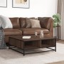 Mesa de centro madera ingeniería metal marrón roble 80x80x30 cm von , Couchtisch - Ref: Foro24-848773, Preis: 64,71 €, Rabatt: %
