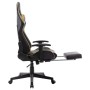 Gaming chair with footrest black and gold synthetic leather by vidaXL, Gaming chairs - Ref: Foro24-20512, Price: 191,24 €, Di...