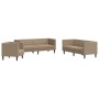Juego de sofás Chesterfield 3 piezas cuero sintético capuchino von , Sofas - Ref: Foro24-3209272, Preis: 737,48 €, Rabatt: %
