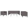 Juego de sofás Chesterfield 3 piezas cuero sintético gris by , Sofas - Ref: Foro24-3209270, Price: 721,87 €, Discount: %