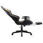 Gaming-Stuhl mit Fußstütze aus schwarzem und goldenem Kunstleder von vidaXL, Gaming-Stühle - Ref: Foro24-20512, Preis: 191,24...